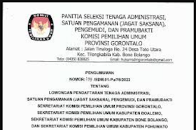 Lowongan Pendaftaran Tenaga Administrasi, Satuan Pengamanan (Jagat Saksana), Pengemudi, dan Pramubakti